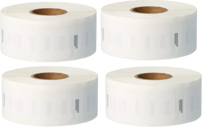 Label Tape Geschikt voor Dymo 11352 | 54 x 25 mm | S0722520 - Wit - 500 labels per Rol - 4 stuks - Geschikt voor: 310 320 330 400 400 Turbo 400 Duo 450 450 Turbo 450 Twin Turbo 450 Duo 4XL Wireless