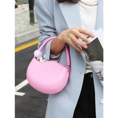 Europese en Amerikaanse Retro Niche Design Handtas, Dames High-end, Licht Luxe en Modieuze Handtas, Snoepkleurige Erwtentas roze