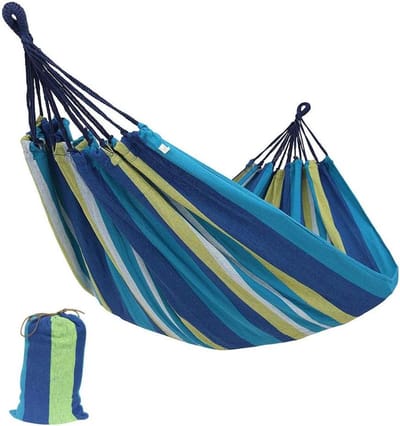 Outdoor Camping Hangmat - Canvas Draagbare Hangmat voor 1/2 Personen met Draagtas - Tuin Schommel voor Patio, Achtertuin, Veranda en Reizen