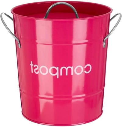 Compostemmer - GFT-bak keuken - Keukenafval verwerken - Met binnenemmer - 3 Liter - Roze