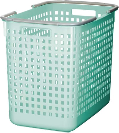 Scandinavische vierkante basket 30x45 cm - mintblauw