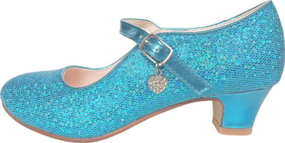 Elsa schoenen blauw glitterhartje Spaanse Prinsessen schoenen - maat 25 (binnenmaat 17,5 cm) kinderschoenen meisje