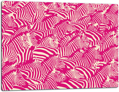 TMK ArtDeko - Snijplank - 52x40 cm - Glas - Zebra Motief