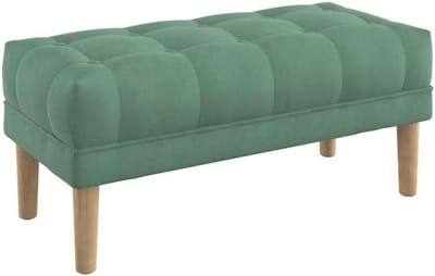 Gestoffeerde Bank - Voetenbankje Meubel - Comfortabel Zitten - Knooptufting Design - 100 cm Breed - Mint Groen