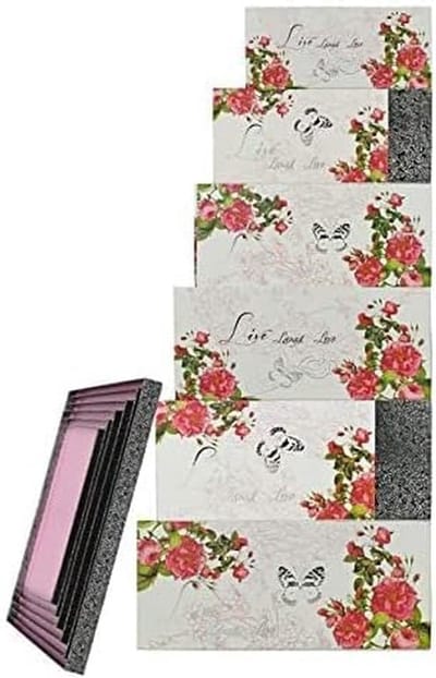 Decoratieve Nesting Cadeauboxen Set van 6 met Prachtige Thema's - Ideaal voor Cadeaus en Huisdecoratie