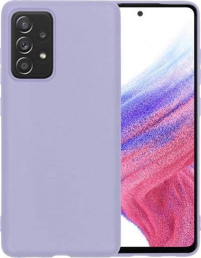 Hoesje - Geschikt voor Samsung Galaxy A53 - Sterk & Shockproof - Siliconen Case - Hoes Cover - Telefoonhoes - Lila