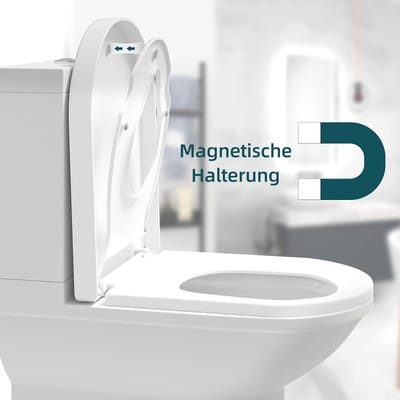 closing mechanism I High quality - toiletdeksel met snelsluiting voor eenvoudige reiniging, Duroplast wc-deksel