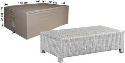 Raffles Covers Hocker hoes - 140 x 90 H: 45 cm - RFS14090 - Waterdicht - Ademend - UV-bestendig - Elastisch rijgkoord - Beschermhoes tuinmeubelen