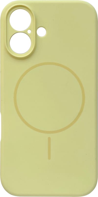 Casemania Hoesje Geschikt voor Apple iPhone 16 Plus - Geel - Zachte Liquid Siliconen Back Cover Case - Geschikt voor MagSafe - Zeer Sterke Magneet - Telefoon hoes met Camera Bescherming