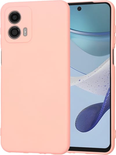 Hoesje geschikt voor Motorola Moto G53 - Techsuit Soft Flex Silicone Back Cover - Chalk Pink