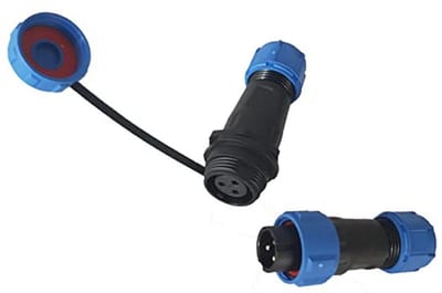 Waterdichte 2-pin, 3-pin, 4-pin ronde stekker voor tuin, boot en auto - IP68 connector