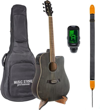 Red Hill Western Bundle 1 Black Matt Slim Neck - Akoestische gitaar set