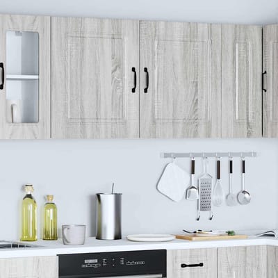 vidaXL - Keukenwandkasten - 2 - st - Kalmar - grijs - sonoma - bewerkt - hout