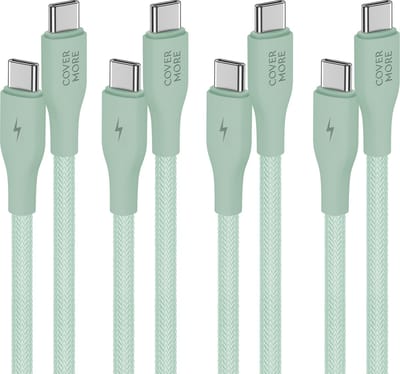Usb-c naar usb-c kabel - Oplaadkabel - Laadkabel - Oplaadsnoer - 4 stuks - 1m - Groen