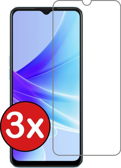 Screenprotector - 3 Stuks - Geschikt voor OPPO A57s - Extra Sterk - Beschermglas - Gehard Glas - Tempered Glass - Screen Protector