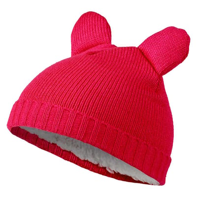 Apollo - Feest baby muts - Warme babymuts carnaval - Fluor rose - one size - one size - Baby muts oeteldonk - Carnaval - Feestartikelen - Party