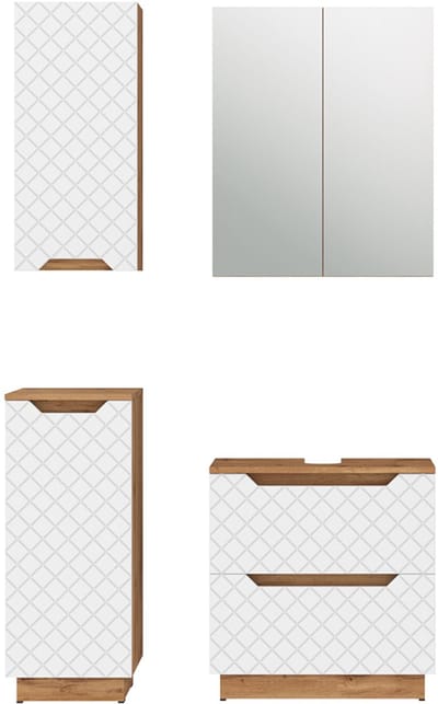 Vicco Badkamermeubelset Lotta, Wit, 4-delig