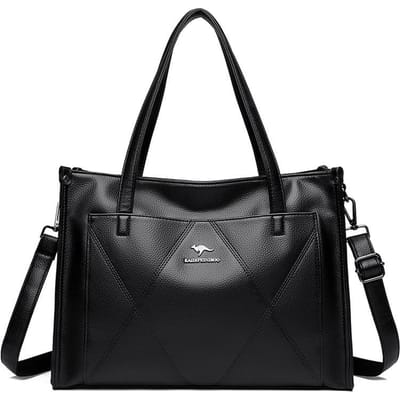 Dames Tas Nieuw Retro Trendy Grote Capaciteit Hand-te-dragen Draagtas voor Woon-werkverkeer Dames Schoudertas black