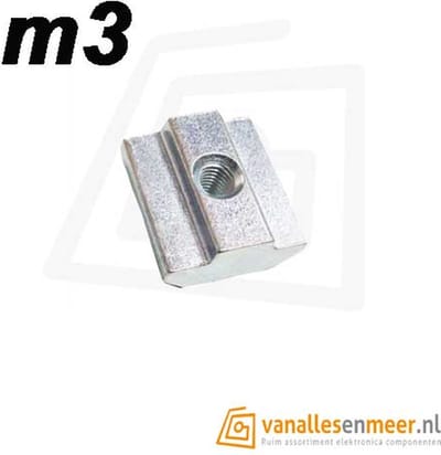 10 stuks Aluminium Profiel Moer, Sliding T-slot Moer, T-Noten voor Aluminium Profiel ,T-moeren voor CNC machine (European Standard 20-M3)