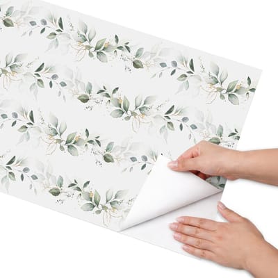 Coloray Meubel Wrap Folie - Groente Meubelfolie - 50x100 cm - Decoratiefolie Plantmotief - Meubel Wrap Folie - Waterverf Meubelfolie - Plakfolie Meubels - Keuken decoratie - Bloemen en planten