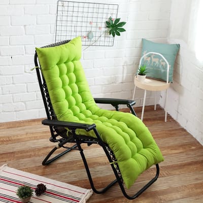 Ligstoel Kussen - Zitkussen Tuinstoel - Comfortabel Zitten - Anti-slip Ontwerp - 90 x 40 cm - Groen