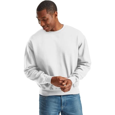 Fruit of the Loom Superkatoenen uniseks sweater voor volwassenen (Wit)