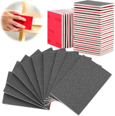 SnelShoppen - 27 Pcs Schuur Sponsen 180-3000 Grit - Flexibele Schuur Pads voor Hout, Meubels, Metaal, Autoreparatie - Zachte Schuurblokken voor Droge