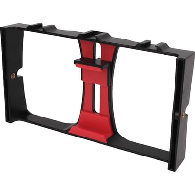 Telefoon Videocamera Kooi ABS Draagbaar Handheld Smartphone Video Stabilisator Rig voor Livestreaming rood