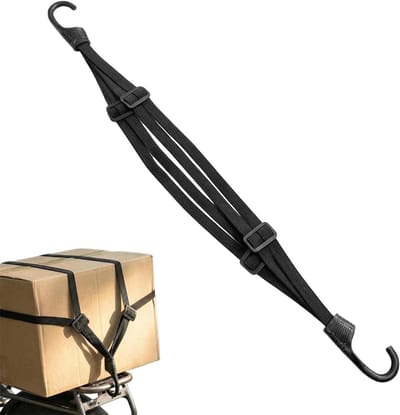 Motorfiets Spanbanden - Rekkoord Bagage - Bagage Vastzetten - Zelfsamentrekkend Ontwerp - 1 Meter - Zwart