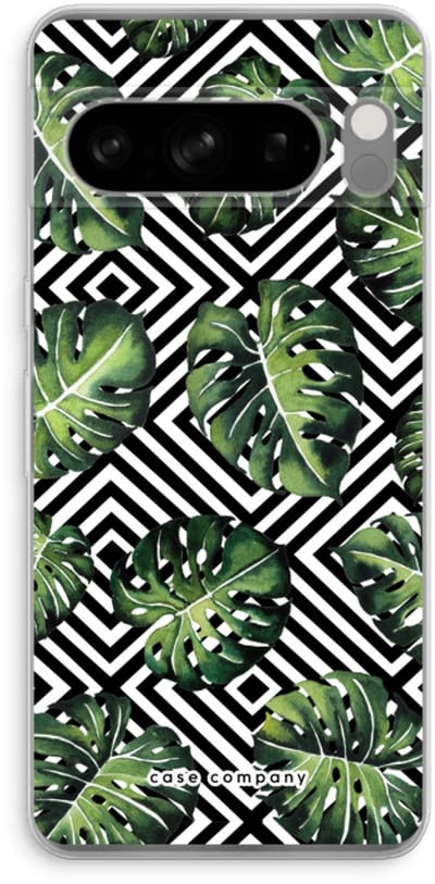 Case Company® - Hoesje geschikt voor Google Pixel 8 Pro hoesje - Geometrische jungle - Soft Cover Telefoonhoesje - Bescherming aan alle Kanten en Schermrand