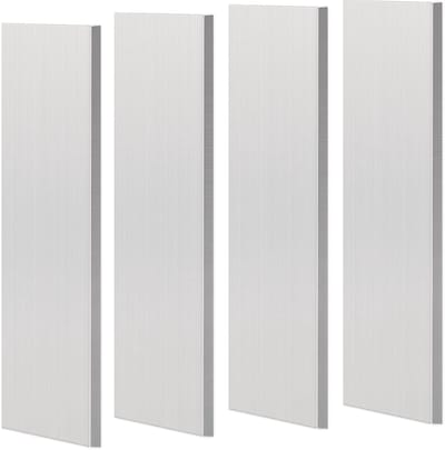 Set van 4 Vierkante Aluminium Platen, 1/8'' (3mm) Dikte x 1'' Breed x 12'' Lengte, Ideaal voor Ambacht en Constructie, Beschermfolie Inclusief