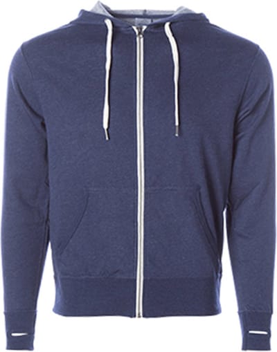 Unisex Zipped Hoodie 'French Terry' met capuchon Navy - XXL