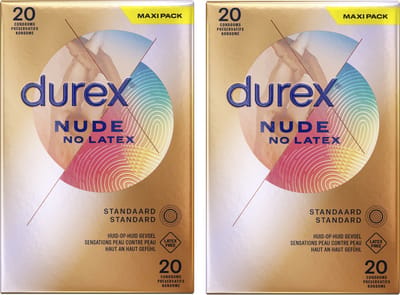 Durex - Condooms - Nude - Latexvrij - 2x 20 stuks