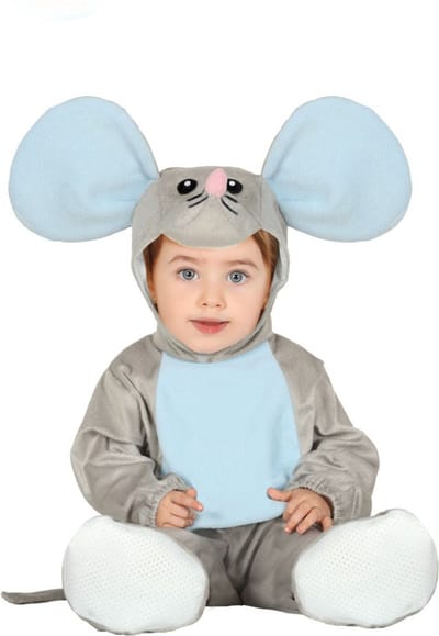 Fiestas Guirca - Jumpsuit baby kleine muis 18-24 maanden - Carnavalskleding - Carnaval - carnavalskleding 2027 - Carnaval kostuum