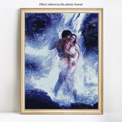 Diamant Borduurwerk Sexy Koppel 5D DIY Diamant Schilderij 20X30CM blue