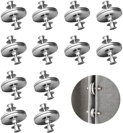 Magnetische gordijnclips - dubbelzijdig, set van 12 - 20 mm