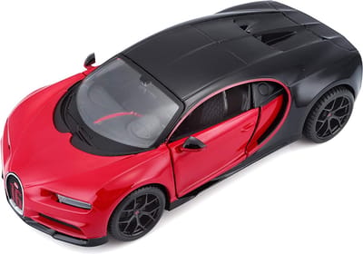 Bugatti Chiron Supersport (Zwart/Rood) (12 cm) 1/36 Kinsmart - Modelauto - Schaalmodel - Model auto