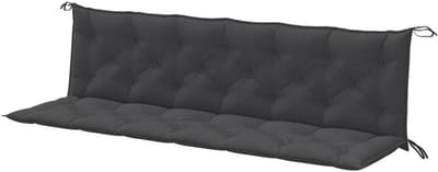 Tuinbankkussens 2 stuks - Buitenbank kussen - Comfortabel Zitten - Duurzame polyester stof - 200x50x7 cm - Antraciet mix