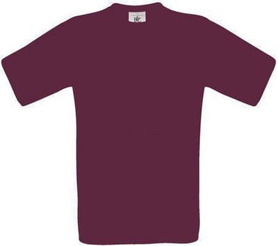 B&C Exact 150 Kids T-shirt Burgundy Maat 3/4 (onbedrukt - 5 stuks)