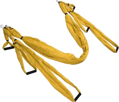 Yoga Hangmat Set - Luchtyoga Swing - Flexibiliteit Fitness - Verstelbare Lengte - 1.01 Kilogram - Geel