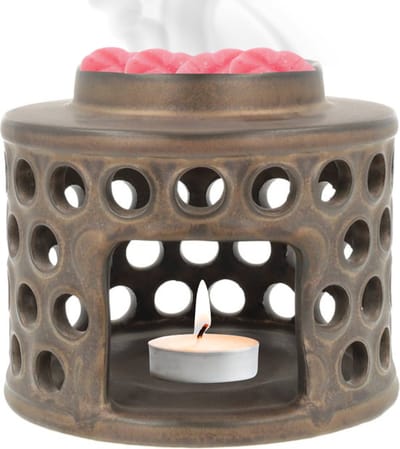 Scentchips® Glow - Waxbrander - Geurbrander - Amberblokjes Brander - Oliebrander - Wax Melts Brander - Aromabrander - Ook Geschikt Voor Essentiële Oliën - Geurolie - Waxmelts - Brons