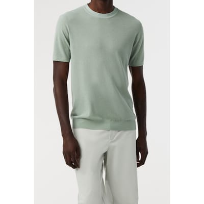 AlphaTauri Fecas V2.y8.01 Flat-knit-shirt Dusty Mint Größe: S | Pullover Outlet | Herren | Cyan