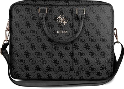 Guess PU 4G metal Logo Laptop Tas - 15 en 16 inch Grijs