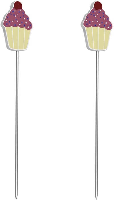QTTVBTNA - 2 Stuks RVS Taarttesters - Herbruikbare Bakspelden voor Cakes en Desserts - Ovenvast Testprikker voor Gebak en Taarten - Keukengerei voor Bakken en Patisserie
