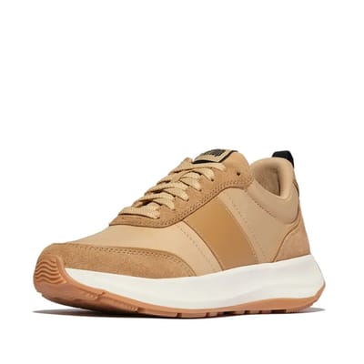 FitFlop FitFlop F-Mode Flow Sneaker - Nylon & Suede Mix BRUIN - Maat 36