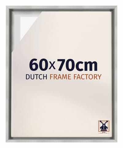 Baklijst 60x70 cm - Zilver Mat - Geschikt voor Canvasdoek - MDF Baklijst Lausanne