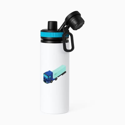 Hacebo® - Vrachtwagen waterfles met draaidop blauw - Vrachtwagen chauffeur - Chauffeurs - Truck - trailer - water fles - 850ML