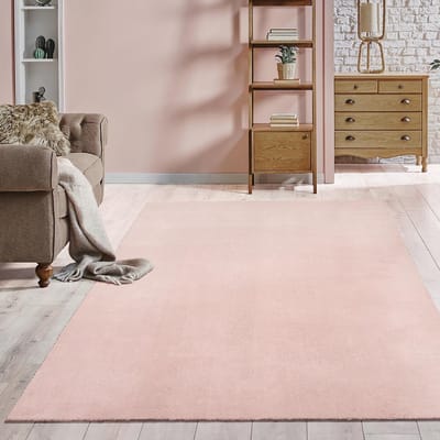 Karpet24 Loft – Luxe, Fluweelzacht Effen Vloerkleed in Roze-Blush, Modern & Stijlvol-160 x 220 cm