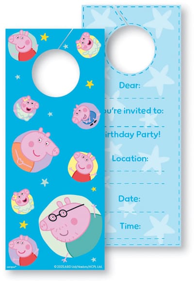 UNIQUE - 8 Uitnodigingskaarten Peppa Pig