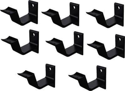 Leuninghouder zwart - Keilboutbevestiging - Hol zadel Hermeta - 3553-18 - 8 stuks